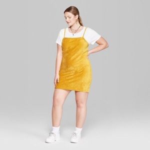 Wild Fable Yellow Corduroy Dress